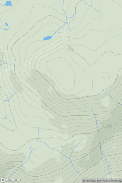 Thumbnail image for Beinn Bhreac [South-East Skye and Scalpay] showing contour plot for surrounding peak